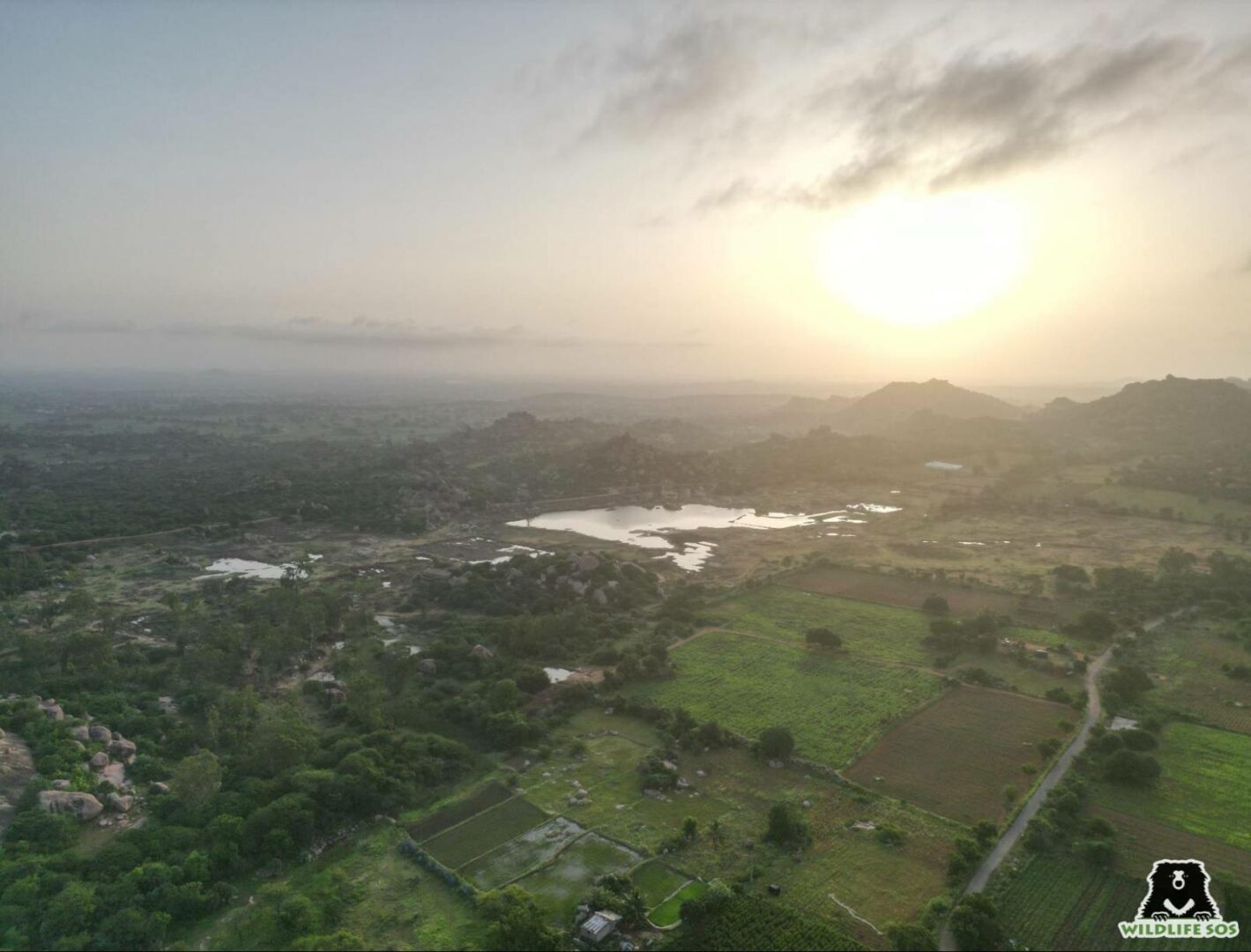 Ramdurga valley drone view