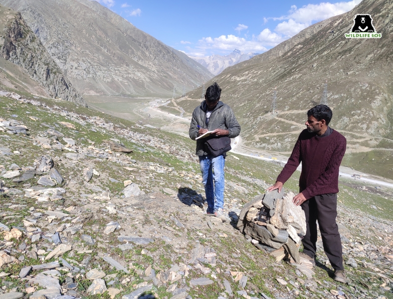 Two biologists at the Himalayas